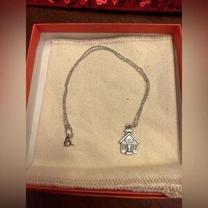 Retired James Avery Silver 925 Schoolhouse Charm Necklace bracelet